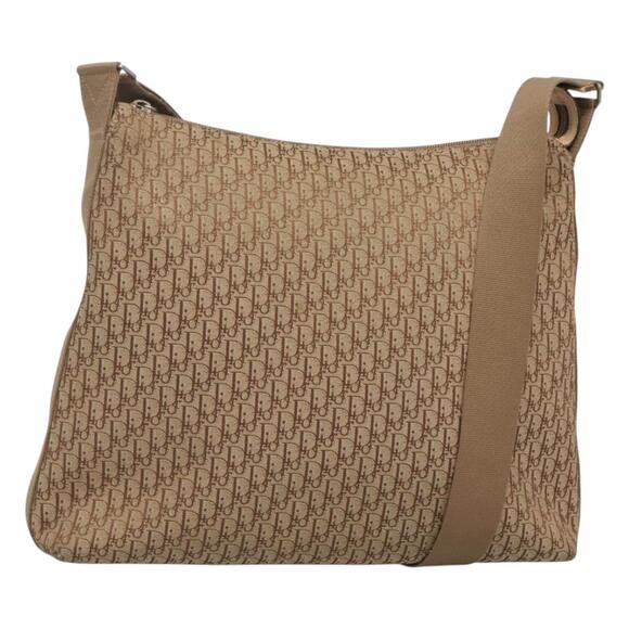 DIOR Trotter Canvas Shoulder Bag Beige Gold - Picture 1 of 16
